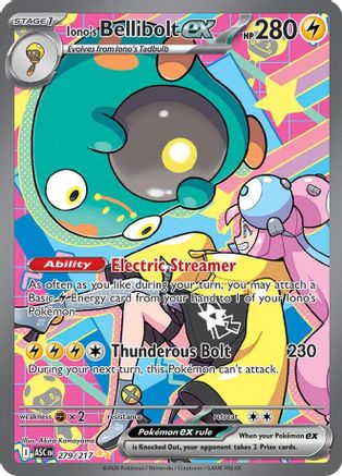Iono's Bellibolt ex (Alternate Full Art) (279) Holofoil - Ascended Heroes