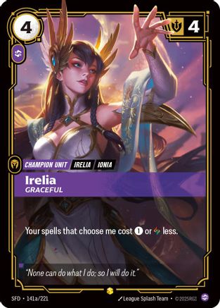 Irelia – Graceful (Alternate Art) (141a) Foil - Spiritforged