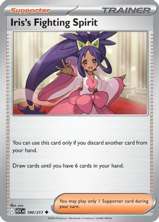Iris's Fighting Spirit (190) Reverse Holofoil - Ascended Heroes
