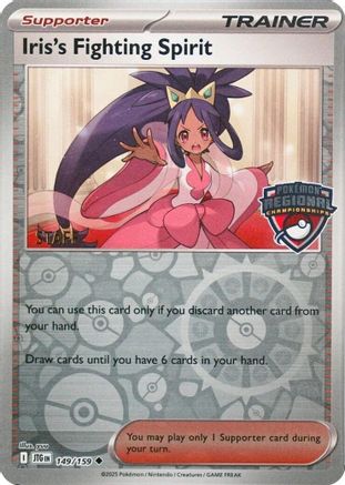Iris's Fighting Spirit (Regional Championships) [Staff] (149) Reverse Holofoil - Journey Together