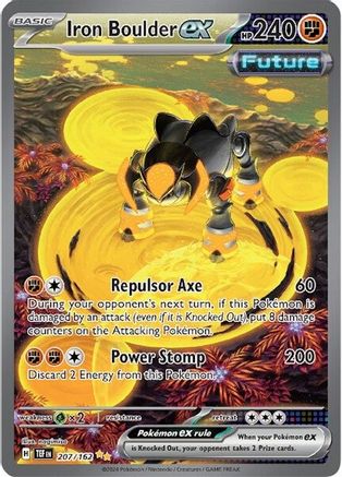 Iron Boulder ex (Alternate Full Art) (207) Holofoil - Temporal Forces