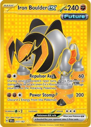 Iron Boulder ex (Gold) (217) Holofoil - Temporal Forces