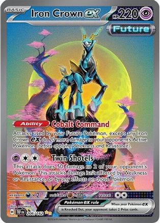 Iron Crown ex (Alternate Full Art) (206) Holofoil - Temporal Forces