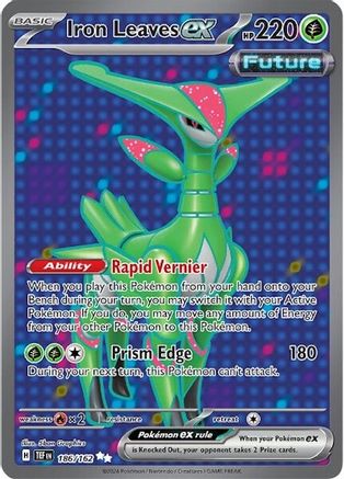 Iron Leaves ex (Full Art) (186) Holofoil - Temporal Forces