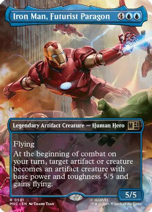 Iron Man, Futurist Paragon (Borderless) (501) - Commander: Marvel Super Heroes