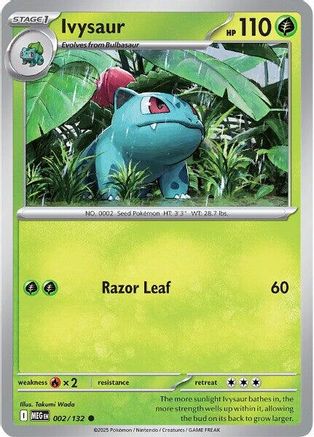 Ivysaur (2) Reverse Holofoil - Mega Evolution