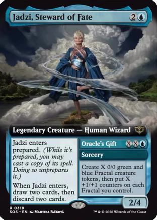 Jadzi, Steward of Fate // Oracle's Gift (Extended Art) (318) - Secrets of Strixhaven