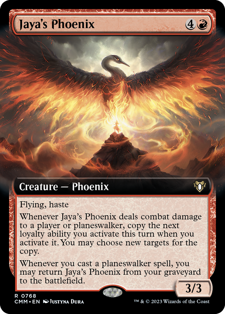 Jaya's Phoenix (Extended Art) (768) Foil - Commander Masters