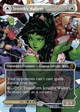 Jennifer Walters // The Sensational She-Hulk (Borderless) (328) Foil - Marvel Super Heroes