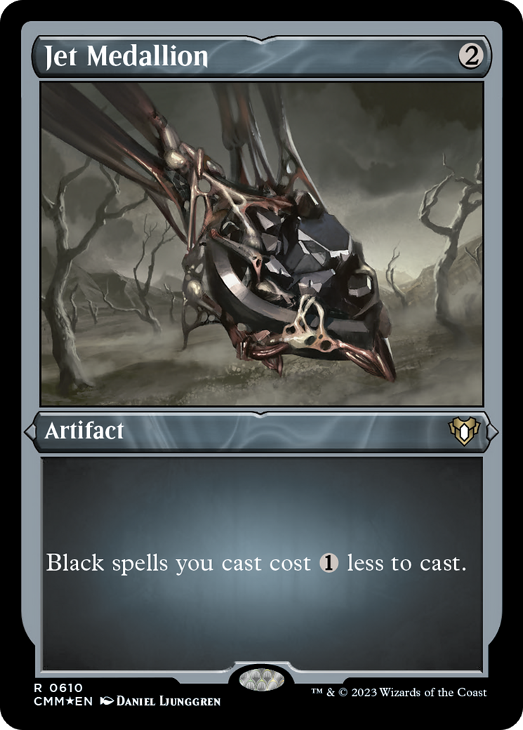 Jet Medallion (610) Etched Foil - Commander Masters