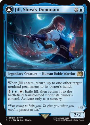 Jill, Shiva's Dominant // Shiva, Warden of Ice (058) Foil - FINAL FANTASY