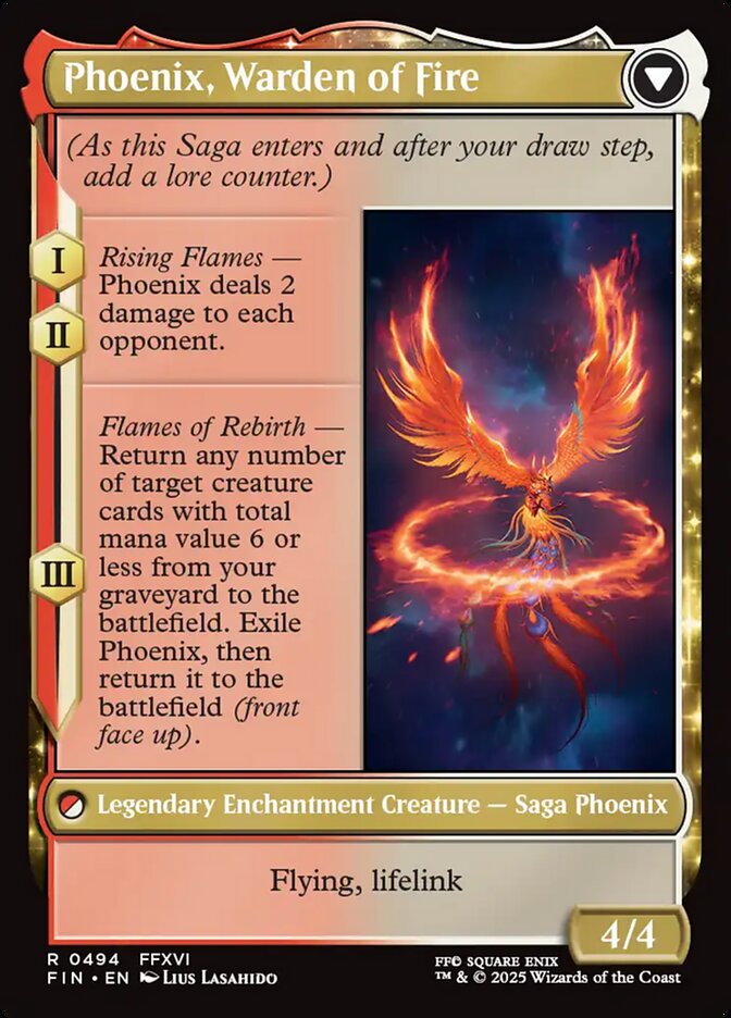 Joshua, Phoenix's Dominant // Phoenix, Warden of Fire (Extended Art) (494) - FINAL FANTASY