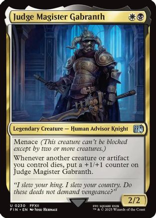 Judge Magister Gabranth (230) - FINAL FANTASY