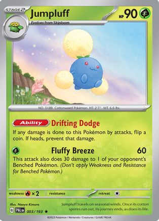 Jumpluff (3) Reverse Holofoil - Paldea Evolved