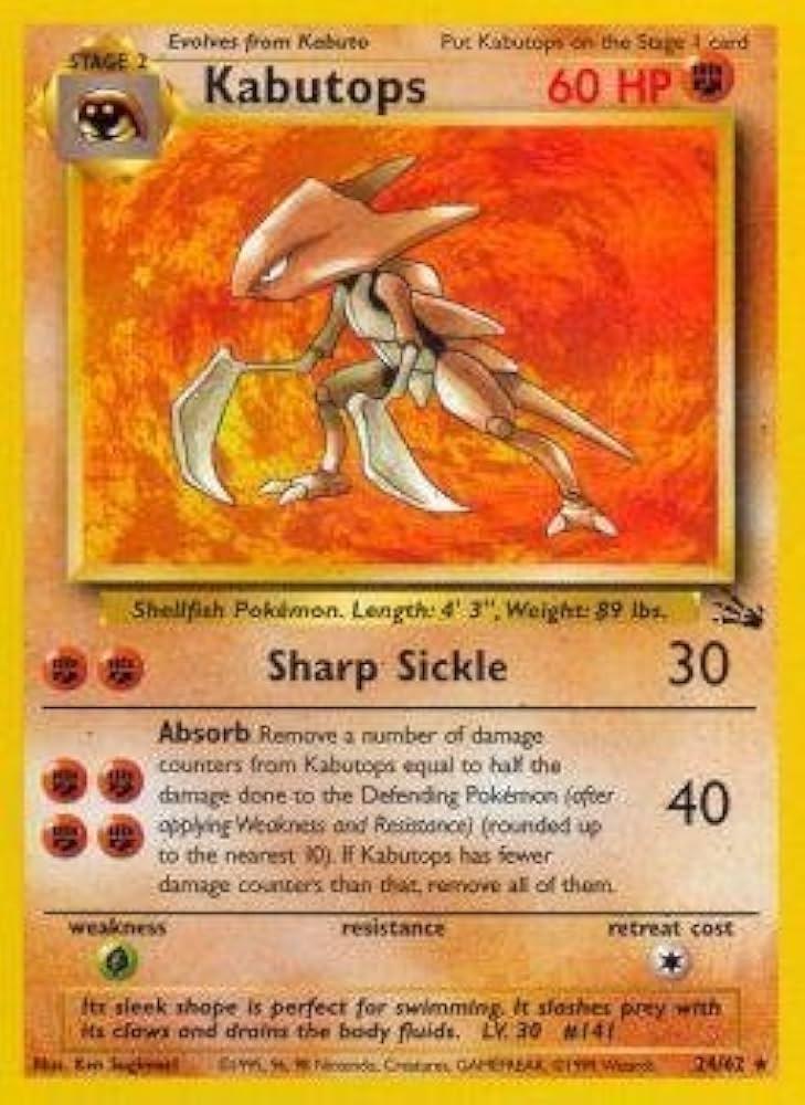 Kabutops (24) (Unlimited) - Fossil