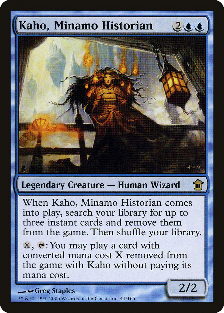 Kaho, Minamo Historian (041) Foil - Saviors of Kamigawa
