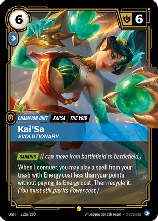 Kai'Sa – Evolutionary (Alternate Art) (112a) Foil - Origins