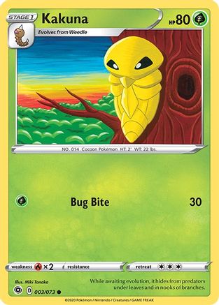 Kakuna (3) Reverse Holofoil - Champions Path