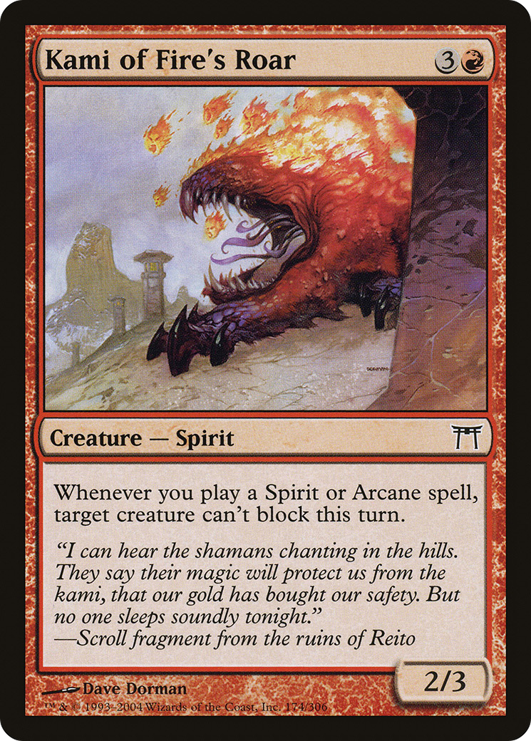 Kami of Fire's Roar (174) Foil - Champions of Kamigawa
