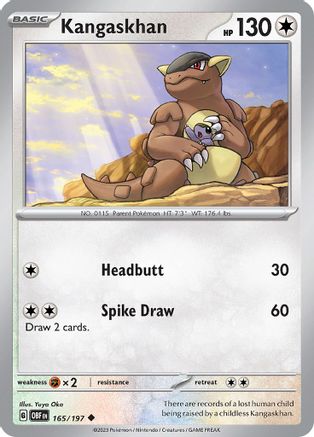 Kangaskhan (165) - Obsidian Flames