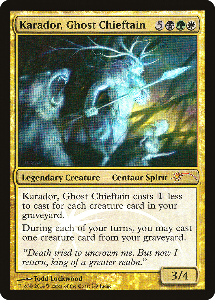 Karador, Ghost Chieftain (001) Foil - Judge Gift Cards 2014