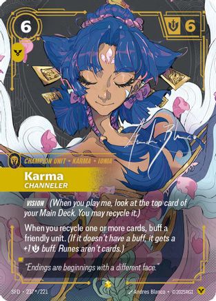 Karma – Channeler (Signature) (237) Foil - Spiritforged