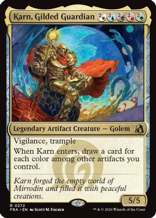 Karn, Gilded Guardian (272) Foil - Reality Fracture