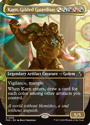 Karn, Gilded Guardian (Borderless Echoed Pairs) (316) - Reality Fracture