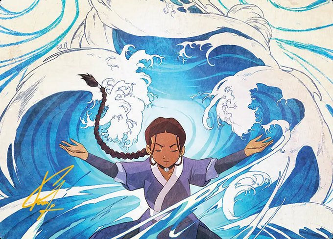 Katara, Water Tribe's Hope (048s) Gold-Stamped - Art Series: Avatar: The Last Airbender