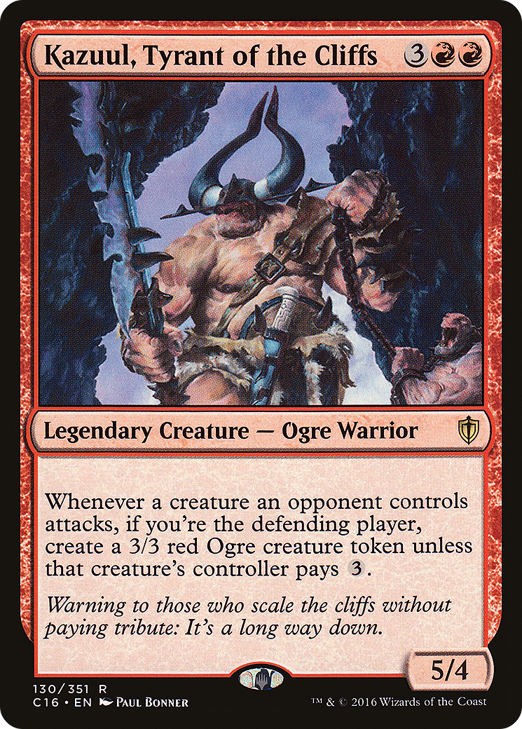 Kazuul, Tyrant of the Cliffs (130) - Commander 2016