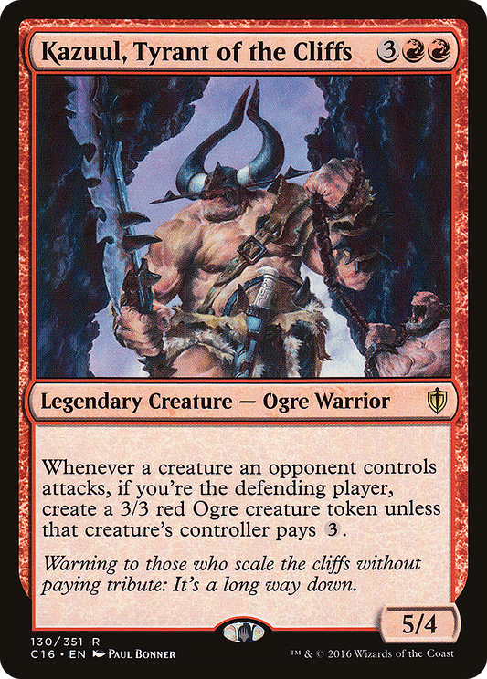Kazuul, Tyrant of the Cliffs (130) - Commander 2016