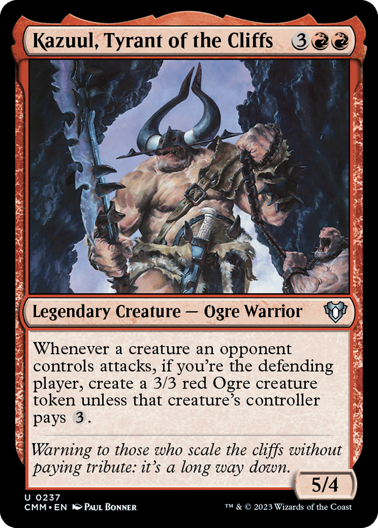Kazuul, Tyrant of the Cliffs (237) Foil - Commander Masters