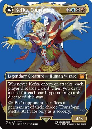 Kefka, Court Mage // Kefka, Ruler of Ruin (Borderless) (398) - FINAL FANTASY