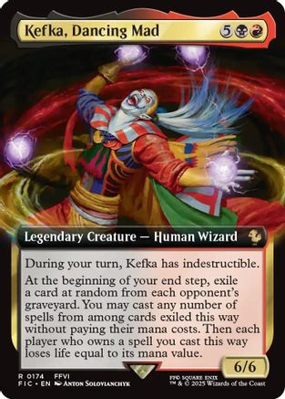 Kefka, Dancing Mad (Extended Art) (174) Foil - Commander: FINAL FANTASY