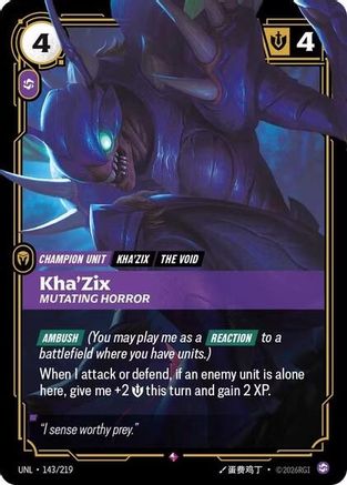 Kha'Zix – Mutating Horror (143) Foil - Unleashed