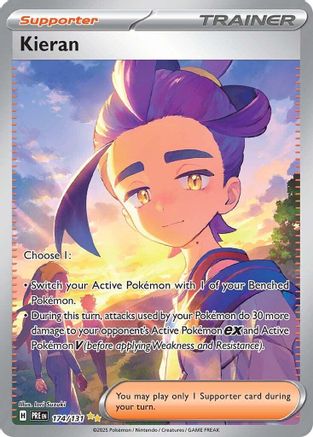 Kieran (Alternate Full Art) (174) Holofoil - Prismatic Evolutions