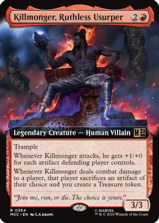 Killmonger, Ruthless Usurper (Extended Art) (364) - Commander: Marvel Super Heroes