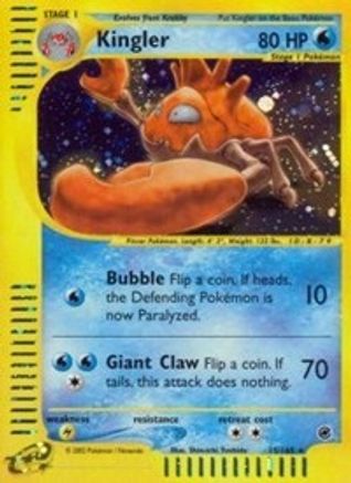 Kingler (15) Reverse Holofoil - Expedition
