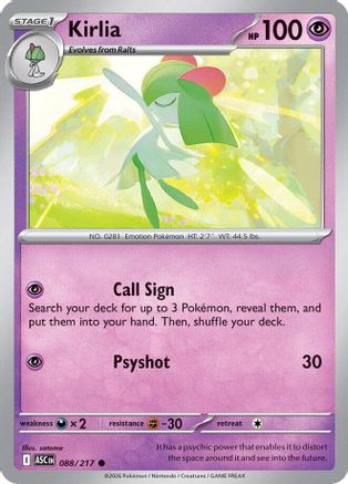 Kirlia (88) Reverse Holofoil - Ascended Heroes