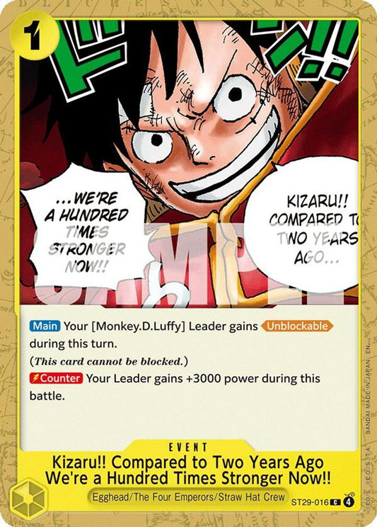 Kizaru!! Compared to Two Years Ago We're a Hundred Times Stronger Now!! (ST29-016)