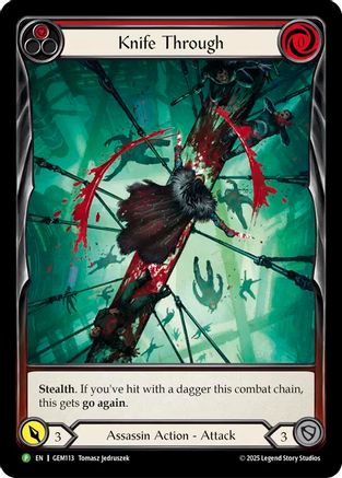 Knife Through (Red) (GEM113) Rainbow Foil - GEM Pack 4