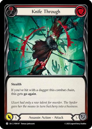 Knife Through (Red) (PEN147) Rainbow Foil - Compendium of Rathe