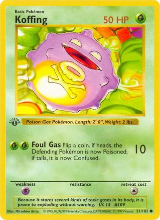 Koffing (51) (Unlimited) - Base Set (Shadowless)