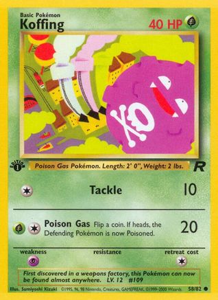 Koffing (58) (1st Edition) - Team Rocket
