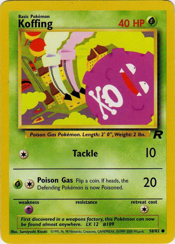 Koffing (58) (Unlimited) - Team Rocket