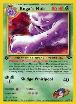 Koga's Muk (26) (1st Edition) - Gym Challenge