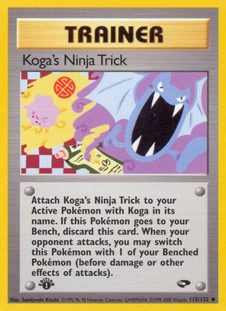 Koga's Ninja Trick (115) (1st Edition) - Gym Challenge