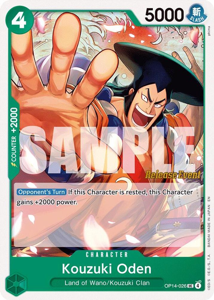 Kouzuki Oden (OP14-026) Release Event Cards