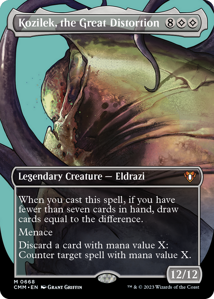 Kozilek, the Great Distortion (Borderless) (668) Foil - Commander Masters