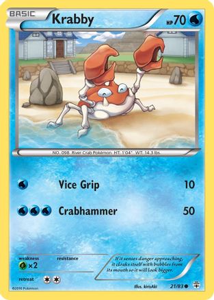 Krabby (21) Reverse Holofoil - Generations